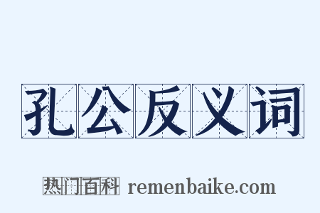 孔公反义词是什么意思的图片